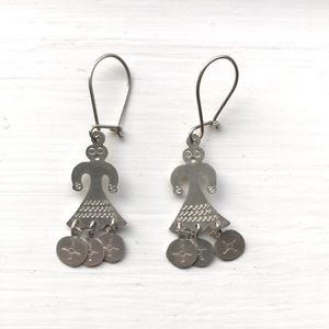 Silver dangle earrings